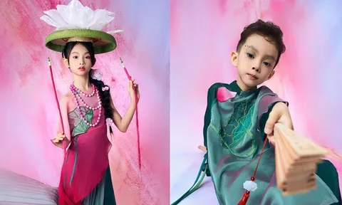 Bộ đôi mẫu nhí Ngọc Anh và Gia Hưng "bắt trend" văn hóa truyền thống ấn tượng