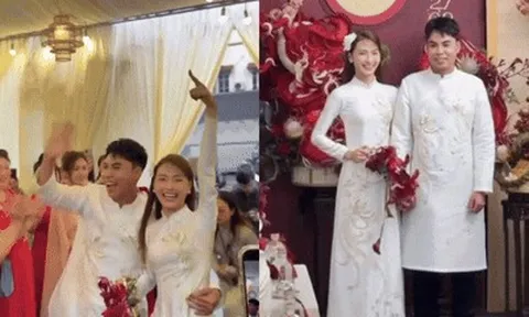 Video: Trọn vẹn lễ ăn hỏi của Đức Huy và MC Mù Tạt sáng nay, visual cô dâu nổi bật, chú rể cười không ngớt