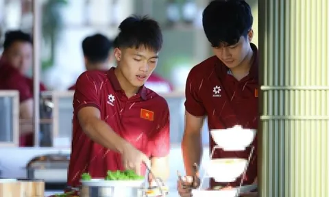 Bữa sáng của U22 Việt Nam sau chiến thắng