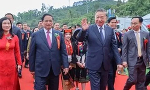 Tổng Bí thư, Thủ tướng dự lễ khởi công đồng loạt 121 trường nội trú ở biên giới