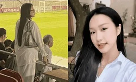 Không nhận ra Doãn Hải My qua "camera thường" khi đi cổ vũ Văn Hậu, sao khác ảnh trên mạng lắm!