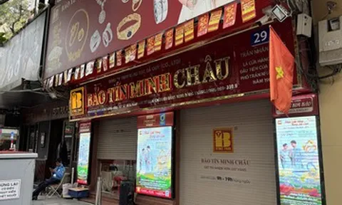 Cửa hàng vàng Bảo Tín Minh Châu ở Trần Nhân Tông đột ngột đóng cửa