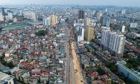 Nhìn từ trên cao, tuyến Vành đai 1 hơn 7.200 tỉ đồng giờ ra sao sau gần 3 tháng thi công?