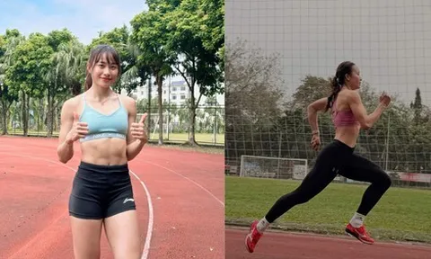 "Nghẹt thở" với tốc độ chạy như bay của mỹ nữ điền kinh Mỹ Tiên, cơ bụng 6 múi như tạc tượng "hút" 2,8 triệu view