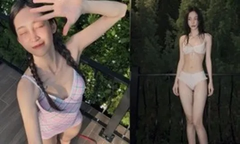 Nhan sắc cô gái tắm ở Giếng Tiên gây tranh cãi