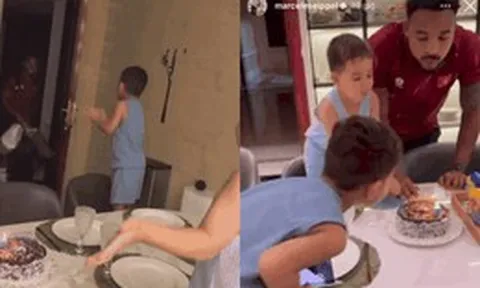 Đáng yêu: Xuân Son mở cửa về nhà, chào đón anh là tràng pháo tay từ các con và màn tổ chức sinh nhật muộn cực ấm áp