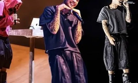 Dòng chữ tiếng Việt duy nhất xuất hiện trong màn trình diễn 260 tỷ của Justin Bieber tại Coachella