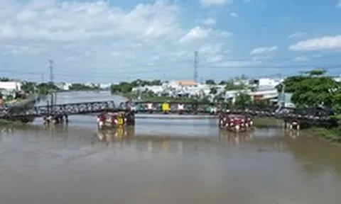 Cận cảnh công trường cầu gần 500 tỉ đồng nối TPHCM với cửa ngõ đi Tây Ninh