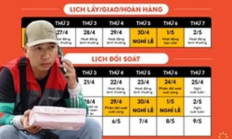 Chi tiết lịch giao nhận hàng dịp lễ 30/4 - 1/5 từ Viettel Post, J&T Express, Giao Hàng Nhanh,...