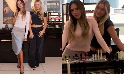 Tiểu thư Harper Beckham cực xinh "tháp tùng" Victoria công tác, thần thái chuẩn nữ thừa kế đế chế tỷ đô