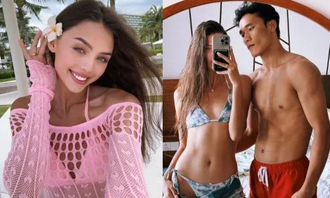 “Búp bê sống” Ukraine cao 1m73 khoe chân dài thẳng tắp trên bãi biển cùng "thủ môn quốc dân" ĐT Việt Nam, vóc dáng nóng bỏng đón hè