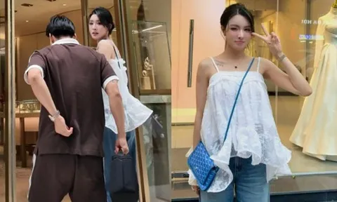Tuyển thủ Văn Thanh đưa "chị đẹp" xuất thân "trâm anh thế phiệt" đi thử váy cưới, lộ luôn hoa cưới cực lãng mạn