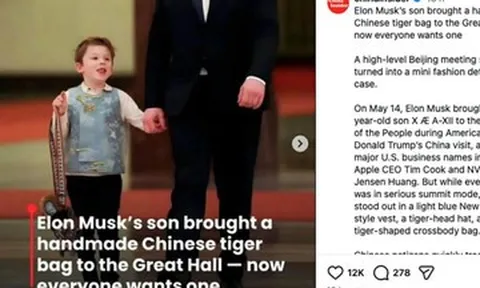 Con trai 5 tuổi của Elon Musk khiến túi đầu hổ Trung Quốc cháy hàng, hãng sản xuất nói gì?