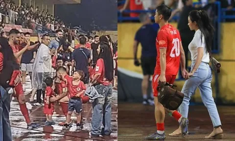 Phan Văn Đức nắm tay cô chủ khách sạn Võ Nhật Linh ăn mừng vô địch, Chu Thanh Huyền xuất hiện vài giây vẫn hot