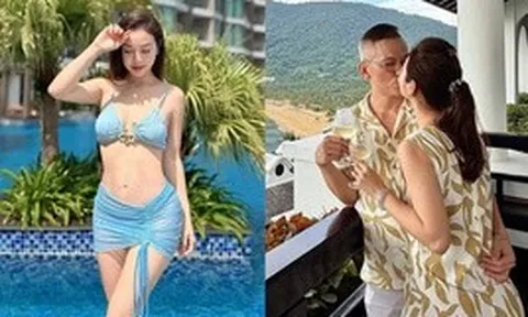 Hoa hậu đẹp bậc nhất Việt Nam tình tứ bên chồng đại gia: "Tụi mình vẫn còn chơi với nhau"