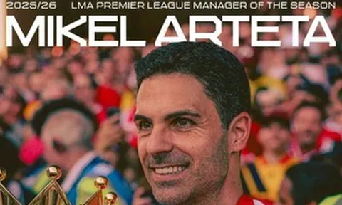 HLV Arteta được tôn vinh sau kỳ tích cùng Arsenal