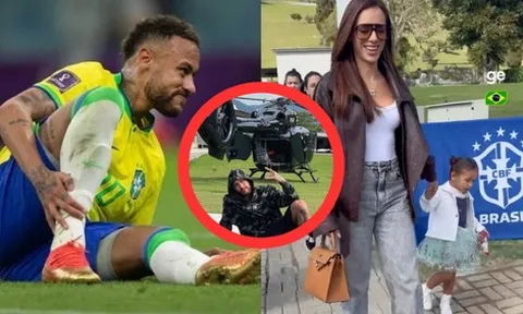 Bạn gái Neymar gây choáng với màn đáp trực thăng đến sân tập tuyển Brazil trước thềm World Cup 2026
