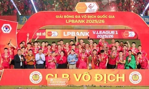 CLB Công an Hà Nội thắng thuyết phục Becamex TP HCM, đăng quang V-League hoành tráng