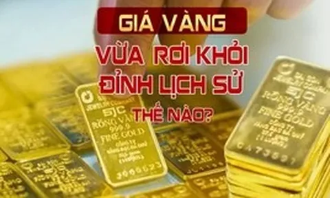 Giá vàng vừa 'rơi' khỏi đỉnh lịch sử thế nào?