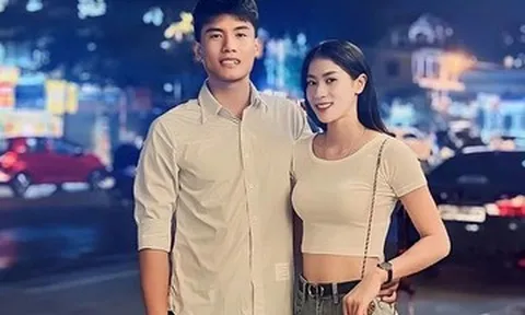 Hoa khôi bóng chuyền Kiều Trinh hạnh phúc bên bạn trai cao 1m92