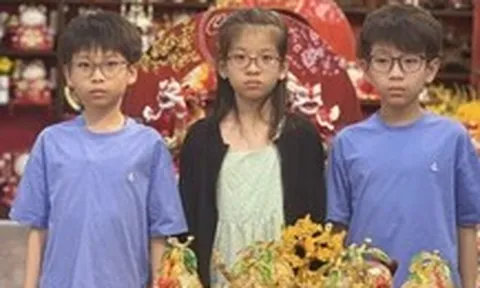Ba chị em sinh ba cùng đậu lớp 6 Trường Trần Đại Nghĩa