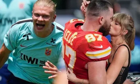 Erling Haaland tạo hiệu ứng rầm rộ ở World Cup, được so sánh với chuyện tình Taylor Swift - Travis Kelce