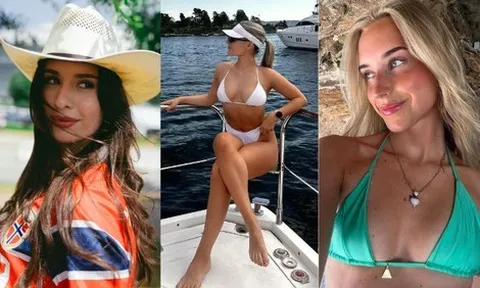 Dàn WAGs sexy tuyển Na Uy gây sốt trước trận tứ kết gặp Anh: Bạn gái Haaland nổi bật, có người là VĐV trượt tuyết, luật sư tài ba