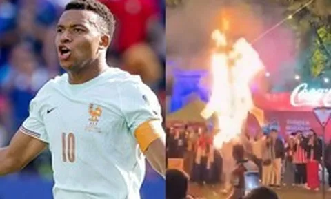 Hình nộm khổng lồ của Mbappe bị thiêu rụi tại lễ hội ở Paraguay gây sốc