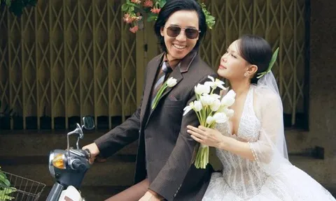 Nghệ sĩ Việt Hương diện váy cưới, kỷ niệm 20 năm hôn nhân