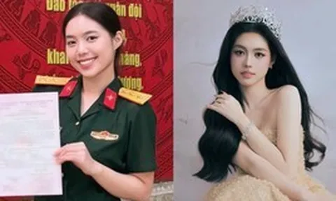 Á hậu Việt vừa được thăng quân hàm Thượng úy ở tuổi 23