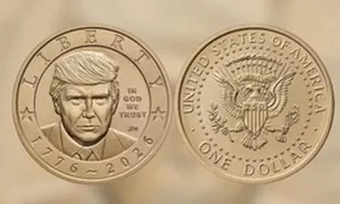 Mỹ đúc đồng xu 1 USD có hình ông Trump