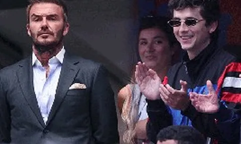 David Beckham đọ visual với Timothée Chalamet trên khán đài World Cup: Ai hơn ai?