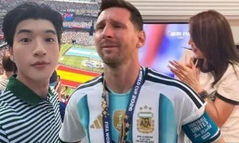 HIEUTHUHAI bắt cận cảnh Messi thất thần sau trận thua, Mỹ Tâm chỉ nói 1 câu về huyền thoại Argentina