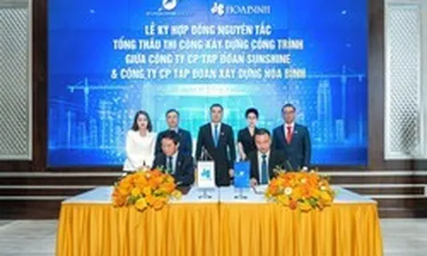 Sunshine Group ký kết các hợp đồng tổng thầu với DELTA Group và Xây dựng Hòa Bình, tổng giá trị gần 80.000 tỷ đồng