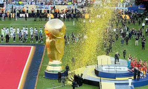 Cầu thủ Argentina hờn dỗi quay lưng với lễ trao cúp cho Tây Ban Nha