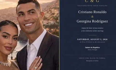 Xôn xao thiệp cưới của Ronaldo và Georgina