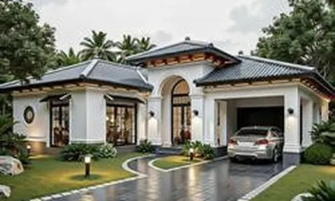 Chi phí xây nhà mái Nhật 1 tầng 4 phòng ngủ 120m² bao nhiêu?