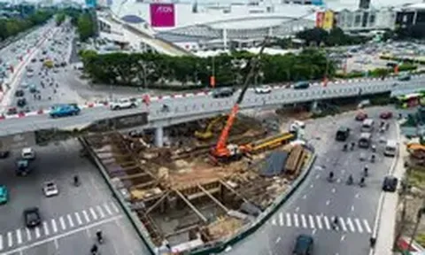 Hà Nội phân luồng giao thông để thi công hầm chui Cổ Linh