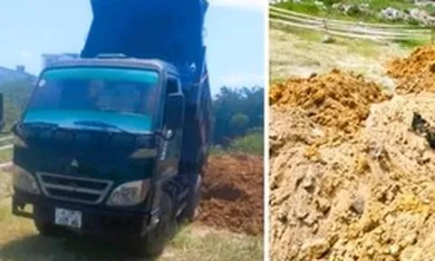 Lái 2 xe tải đi đổ xà bần trái phép, 3 người bị phạt 18,5 triệu đồng