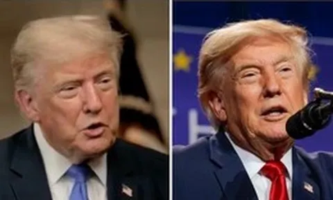 Ông Trump xuất hiện với mái tóc gây nhiều sự chú ý tại Las Vegas, dân mạng khen 'lão hóa ngược'