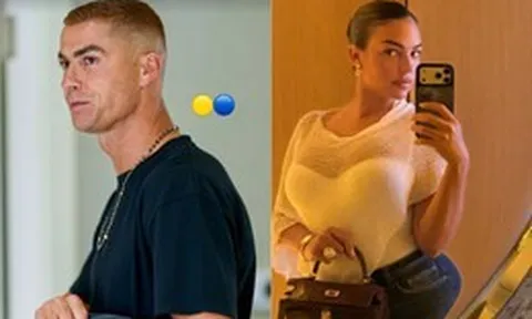 Ronaldo "hồi xuân" ngay sau khi cưới vợ, đổi tóc vàng nổi bần bật, sánh đôi Georgina quyến rũ, ngọt ngào