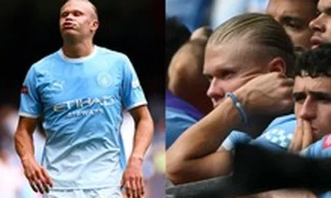 "Quái vật World Cup" kiêm "thánh meme" Haaland đã bị chặn đứng, lộ vẻ thất thần khi Man City thua Arsenal 0-3, còn bị rút ra sân sớm