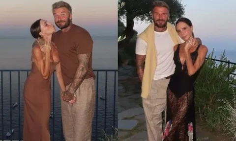 Victoria Beckham diện váy xuyên thấu khoe nội y sexy tình tứ bên David Beckham tại nơi lần đầu hẹn hò vào 29 năm trước
