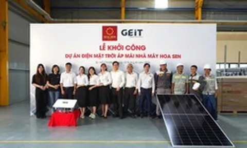 GEIT khởi công dự án điện mặt trời mái nhà thứ 10 cùng Tập đoàn Hoa Sen