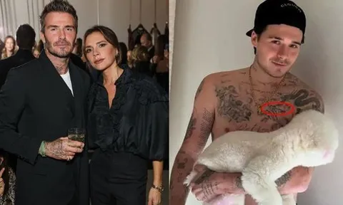 Brooklyn Beckham khoe hình xăm đè lên chữ "mama's boy" vốn dành cho mẹ - Victoria