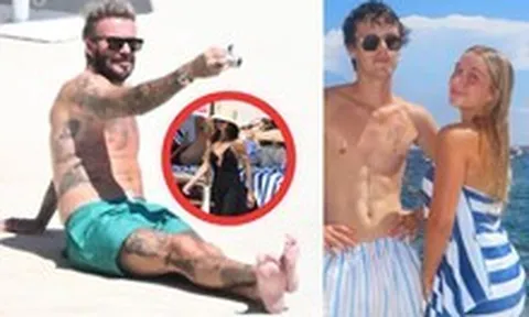 David Beckham khoe body 8 múi, hoá "chồng quốc dân" chụp ảnh cho vợ Victoria, vóc dáng phổng phao của tiểu thư Harper chiếm spotlight