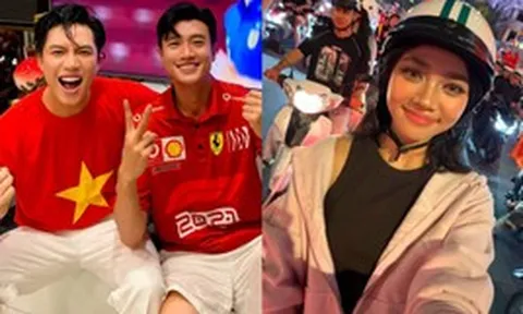 Dàn sao sau chiến thắng của đội tuyển Việt Nam: Tiểu Vy đính chính gấp, Mỹ Tâm vỡ oà, 1 nàng hậu xuống phố!