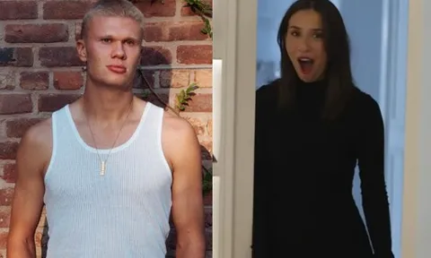 "Thánh meme" Haaland khoe diện mạo điển trai 'cool ngầu', như trẻ ra 10 tuổi với mái tóc mới, phản ứng của bạn gái "thanh mai trúc mã" gây chú ý