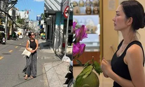 Kim Hiền từ Mỹ về Việt Nam sau ly hôn chồng doanh nhân, đứng ngoài nhà cũ, lặng lẽ nhìn vào