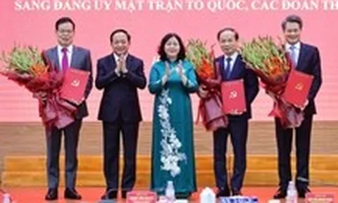 Các ông Phạm Tất Thắng, Nguyễn Quang Đức, Triệu Tài Vinh làm Phó bí thư Đảng ủy MTTQ, các đoàn thể Trung ương